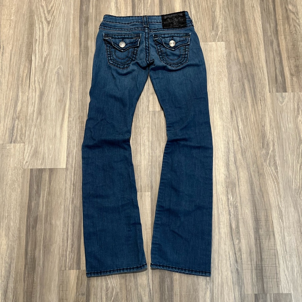 True Religion Jeans Womens Billy Low Rise USA Made Flap Pocket size 25